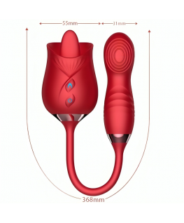 ARMONY - VIBRATORE DI FIORI DELIZIOSI E BUMPING CON LINGUA ROSSA