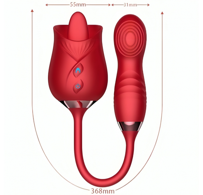 ARMONY - VIBRATORE DI FIORI DELIZIOSI E BUMPING CON LINGUA ROSSA