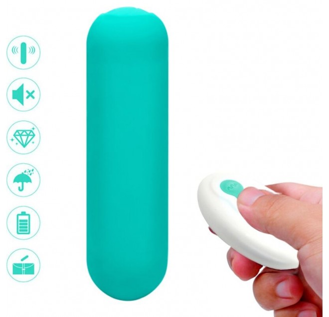 ARMONY - SPLASH JOIE VIBRATORE BULLET TELECOMANDO IN SILICONE 10 VIBRAZIONI 75 X 19 CM VERDE