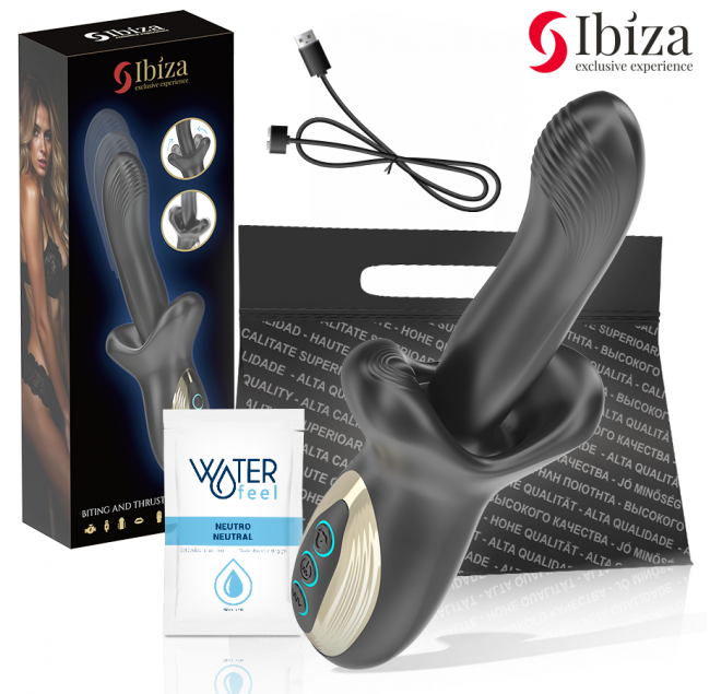 IBIZA - VIBRATORE POTENTE CON EFFETTO SPINTA E MORSO
