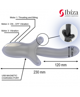 IBIZA - VIBRATORE POTENTE CON EFFETTO SPINTA E MORSO