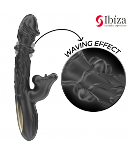 IBIZA - VIBRATORE E STIMOLATORE CLITORIDEO CON EFFETTO MORSO E ROTAZIONE
