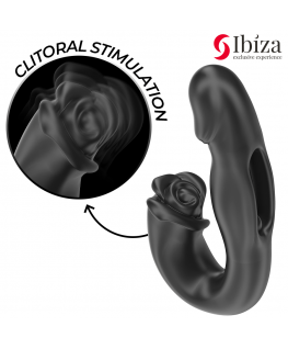 IBIZA - VIBRATORE ROSE EFFETTO FLICKING E STIMOLATORE DEL CLITORIDE
