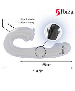 IBIZA - VIBRATORE ROSE EFFETTO FLICKING E STIMOLATORE DEL CLITORIDE
