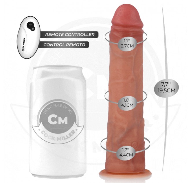 COCK MILLER - DILDO IPERREALISTICO CON VENTOSA E SPINTA CON TELECOMANDO 19,5 CM