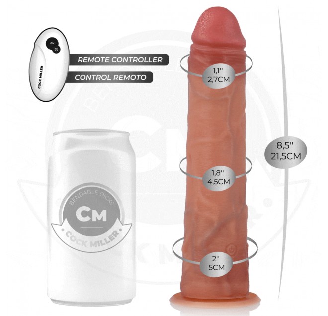 COCK MILLER - DILDO IPERREALISTICO CON VENTOSA E SPINTA CON TELECOMANDO 21,5 CM
