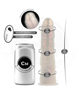 COCK MILLER - DILDO CON VENTOSA, LUCI E VIBRAZIONE CON TELECOMANDO BIANCO 19,5 CM