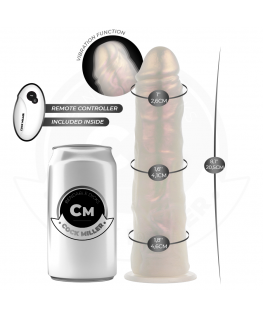 COCK MILLER - DILDO CON VENTOSA, LUCI E VIBRAZIONE CON TELECOMANDO BIANCO 20,5 CM