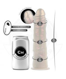 COCK MILLER - DILDO CON VENTOSA, LUCI E VIBRAZIONE CON TELECOMANDO BIANCO 21,5 CM