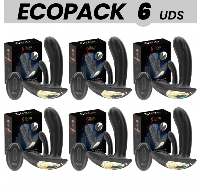 ECOPACKS 6 UNITÀ - VIBRATORE INDOSSABILE IBIZA CON STIMOLAZIONE DEL PUNTO G E DEL CLITORIDE CON TELECOMANDO