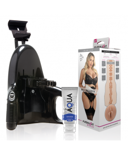 FLESHLIGHT - MIA MALKOVA VAGINA LVL UP + LANCIO UNIVERSALE + LUBRIFICANTE AQUA QUALITÀ 50 ML