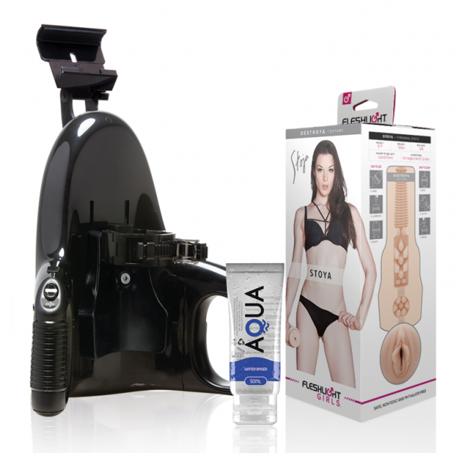 FLESHLIGHT - VAGINA STOYA DESTROYA + LANCIO UNIVERSALE + LUBRIFICANTE AQUA QUALITÀ 50 ML