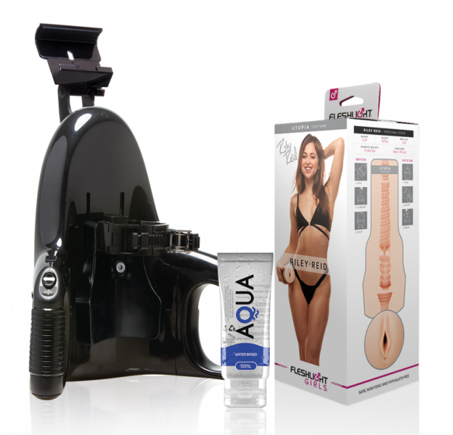 FLESHLIGHT - VAGINA RILEY REID UTOPIA + LANCIO UNIVERSALE + LUBRIFICANTE AQUA QUALITÀ 50 ML