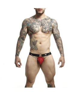 MOB - DNGEON JOCKSTRAP ROSSO CON CATENE TAGLIA UNICA
