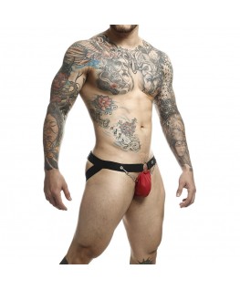 MOB - DNGEON JOCKSTRAP ROSSO CON CATENE TAGLIA UNICA