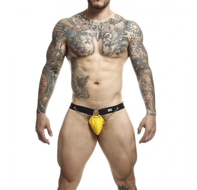 MOB - DNGEON JOCKSTRAP GIALLO CON CATENE TAGLIA UNICA