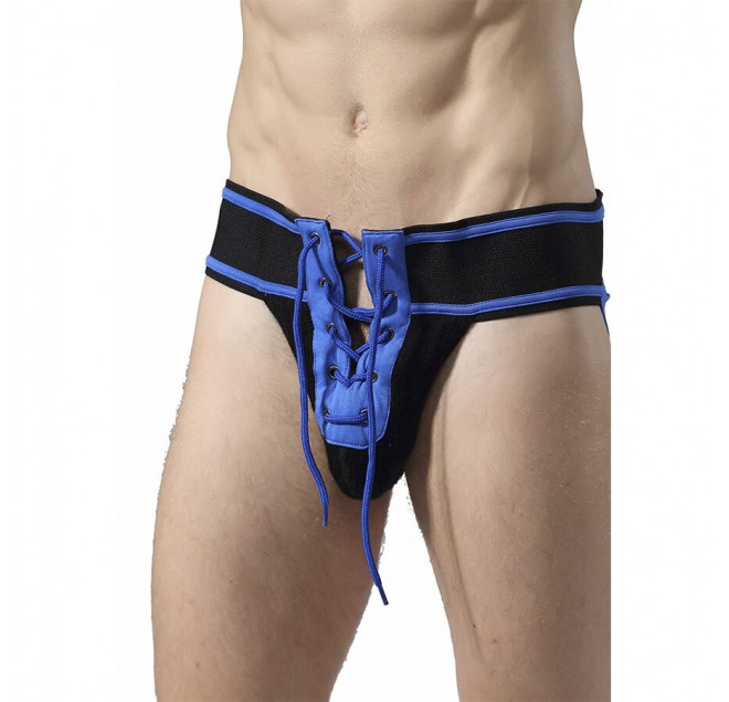 MOB - FETISH JOCKSTRAP FOOTBALL BLU TAGLIA XL