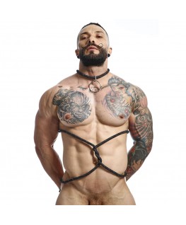 MOB - DNGEON CORDA NERA CON ANELLO PER IL PENE