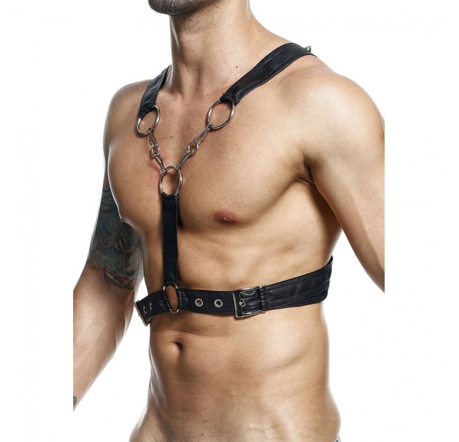 MOB - DNGEON IMBRACATURA A CATENA NERA INCROCIATA TAGLIA UNICA