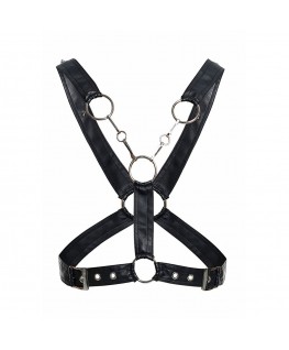 MOB - DNGEON IMBRACATURA A CATENA NERA INCROCIATA TAGLIA UNICA