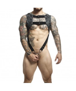 MOB - IMBRACATURA DNGEON CON ANELLO PER PENE IN ARGENTO TAGLIA UNICA