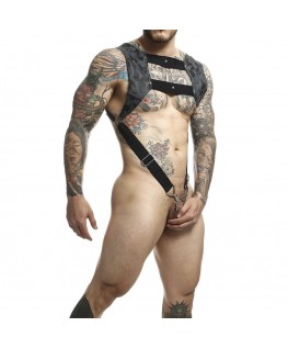 MOB - IMBRACATURA DNGEON CON ANELLO PER PENE IN ARGENTO TAGLIA UNICA