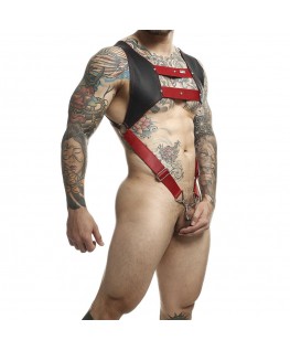 MOB - IMBRACATURA DNGEON CON ANELLO ROSSO PER PENE TAGLIA UNICA