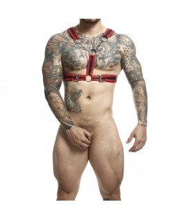 MOB - DNGEON IMBRACATURA ROSSA CON CATENE TAGLIA UNICA