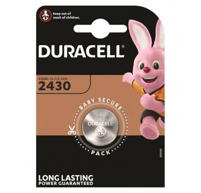 DURACELL - BATTERIA BOTTONE LITIO CR2430 3V 1 UNIT