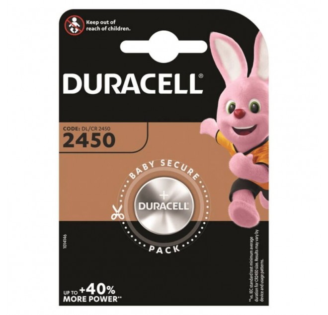 DURACELL - BATTERIA BOTTONE LITIO CR2450 3V 1 UNIT