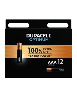 DURACELL - BATTERIA ALCALINA OPTIMUM 200 AAA LR03 12 UNIT