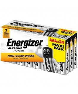 ENERGIZER - BATTERIA ALCALINICA AAA LR03 SCATOLA*24 (3 SCATOLE*8 BATTERIE)
