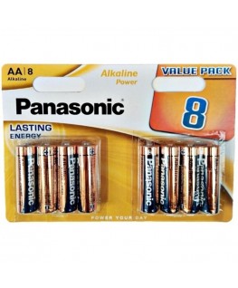 PANASONIC - BATTERIA ALCALINA BRONZO AA LR6 BLISTER*8