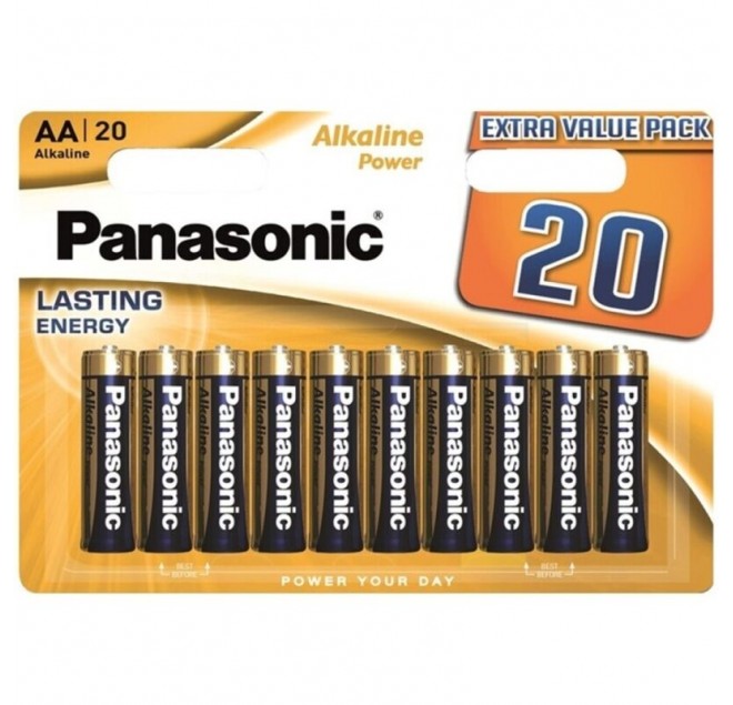 PANASONIC - BATTERIA ALCALINA BRONZO AA LR6 BLISTER*20