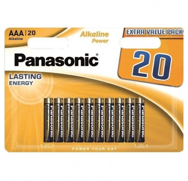 PANASONIC - BATTERIA ALCALINA BRONZO AAA LR03 BLISTER*20