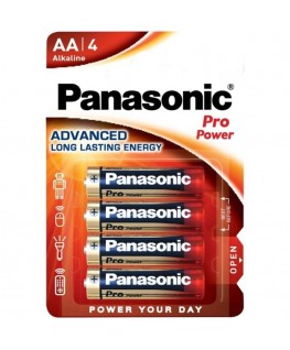 PANASONIC - BATTERIA ALCALINE AA PRO POWER LR6 BLISTER*4