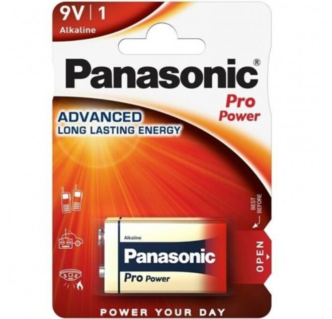 PANASONIC - BATTERIA ALCALINA PRO POWER 9V LR61 BLISTER*1