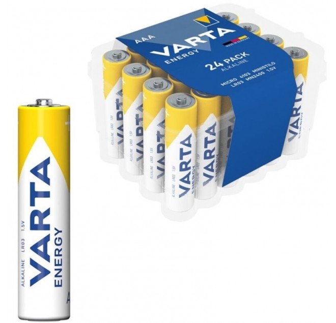 VARTA - ENERGY BATTERIA ALCALINICA AAA LR03 CONFEZIONE*24 BATTERIE