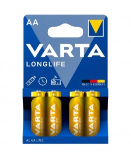 VARTA - BATTERIA ALCALINICA LONGLIFE AA LR6 BLISTER*4