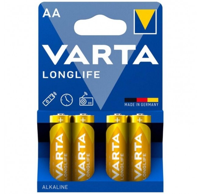 VARTA - BATTERIA ALCALINICA LONGLIFE AA LR6 BLISTER*4