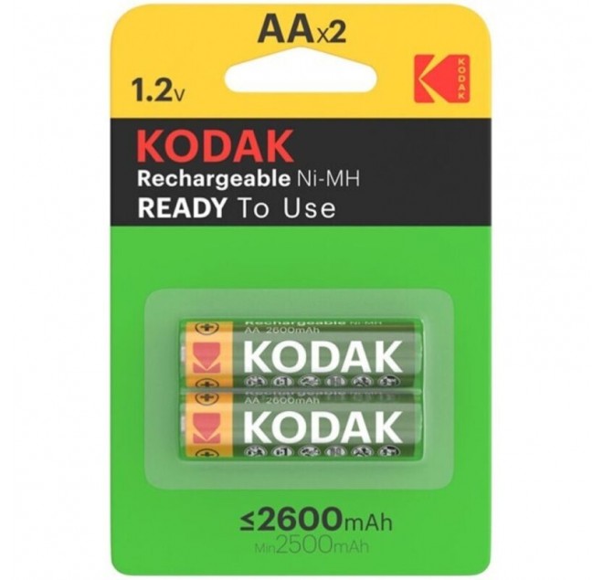 KODAK - BATTERIA RICARICABILE HR6 AA 2600mAh BLISTER*2