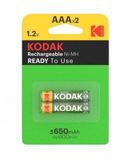 KODAK - BATTERIA RICARICABILE HR03 AAA 650mAh BLISTER*2