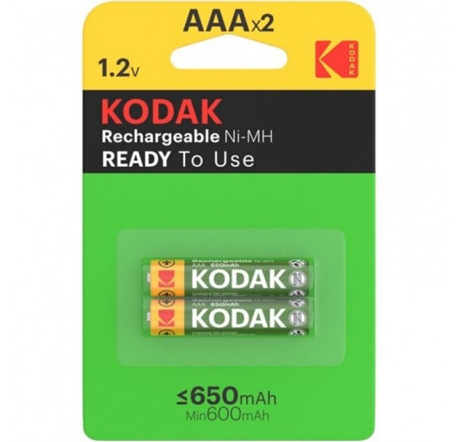 KODAK - BATTERIA RICARICABILE HR03 AAA 650mAh BLISTER*2