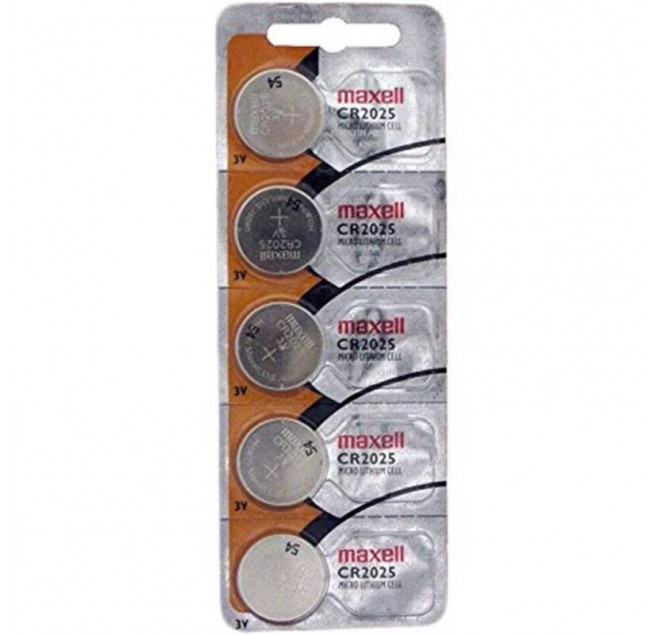 MAXELL - BATTERIA A BOTTONE AL LITIO CR2025 3V BLISTER*5