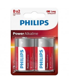 PHILIPS - BATTERIA ALCALINICA POWER D LR20 BLISTER*2