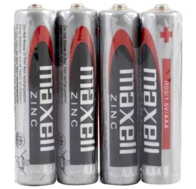MAXELL - BATTERIA SALINA MANGANESO AAA R03 RETRATTILE*4