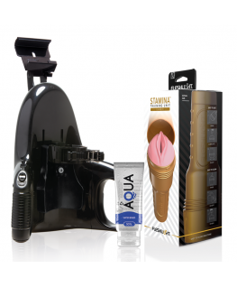 FLESHLIGHT - UNIT DI ALLENAMENTO PINK LADY STAMINA + LANCIO UNIVERSALE + LUBRIFICANTE AQUA QUALITÀ 50 ML
