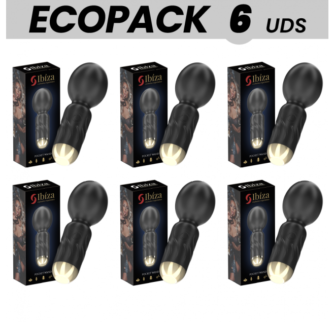 ECOPACKS 6 UNITÀ - VIBRATORE A BACCHETTA TASCABILE IBIZA