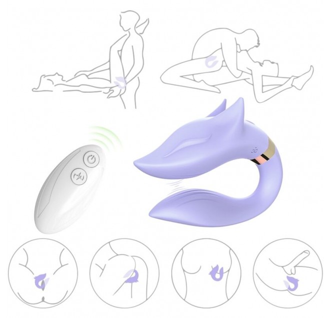 ARMONY - VIBRATORE FOX PER COPPIA TELECOMANDO VIOLA