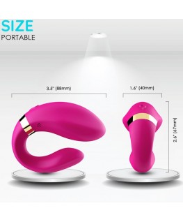 ARMONY - VIBRATORE A MEZZALUNA PER COPPIA TELECOMANDO FUCSIA